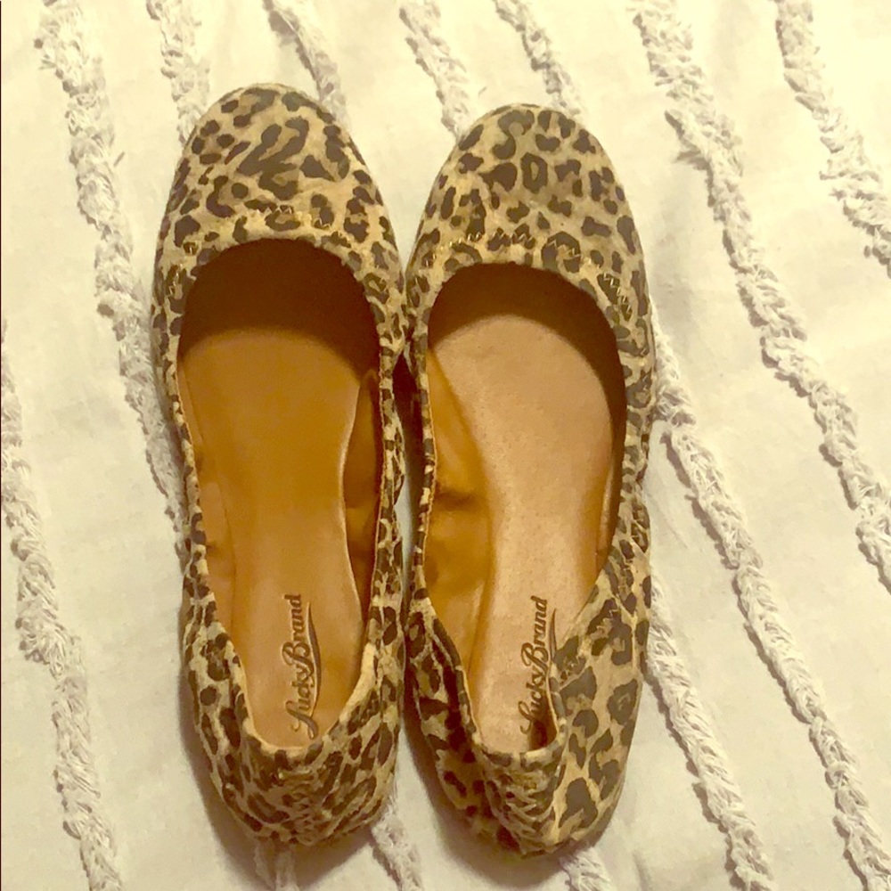 Leopard Lucky Brand ballet flats